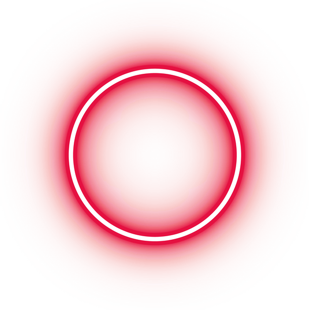 Neon red circle icon